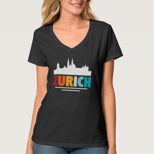 Zurich Switzerland 4 Tシャツ (正面)