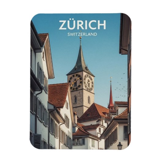 Zurich Switzerland Travel マグネット (縦)