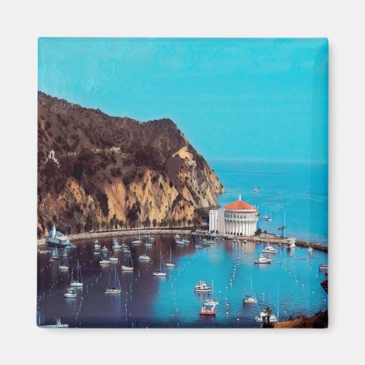 zUS009 SANTA CATALINA ISLAND，カリフォルニア州，冷蔵庫 マグネット (正面)