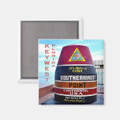 zUS012 FLORIDA、鍵西部、最南端、冷蔵庫 マグネット (正面/裏面)