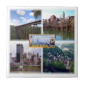 zUS019ウェストバージニア、モザイク、アメリカ、 タイル (正面)