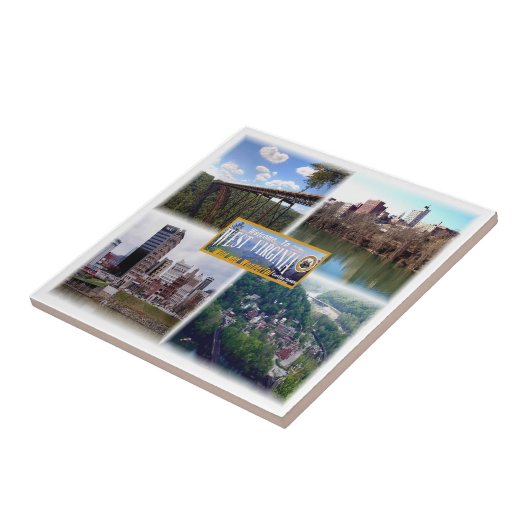 zUS019ウェストバージニア、モザイク、アメリカ、 タイル (側面)