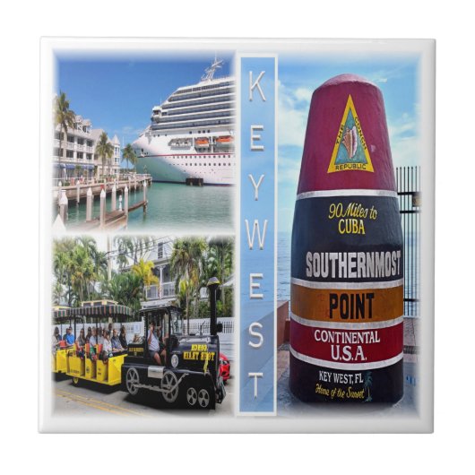 zUS020鍵WEST, Mosaic, Florida，アメリカ， タイル (正面)