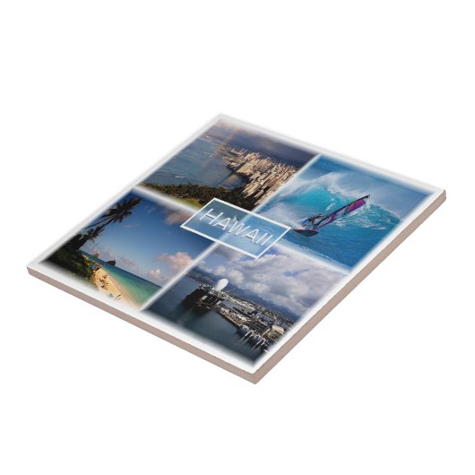 zUS021 HAWAII, Mosaic, Honolulu，アメリカ， タイル (側面)