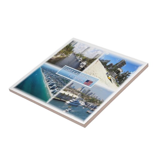 zUS022 FORT LAUDERDALE，モザイク，フロリダ， タイル (側面)