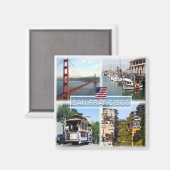 zUS029 SAN FRANCISCO, Mosaic, California,冷蔵庫 マグネット (正面/裏面)