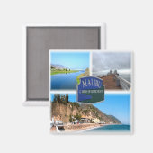 zUS030 MALIBU、ロサンゼルス、カリフォルニア、冷蔵庫 マグネット (正面/裏面)