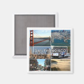 zUS033 SAN FRANCISCO, Mosaic, California,冷蔵庫 マグネット (正面/裏面)