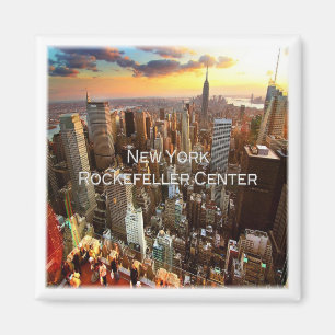 zUS034 ROCKEFELLER CENTER、ニューヨーク、冷蔵庫 マグネット