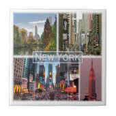 zUS035 NEW YORK，モザイク，アメリカ， タイル (正面)