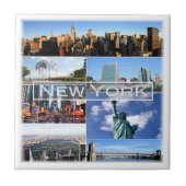 zUS036 NEW YORK,モザイク,アメリカ, タイル (正面)