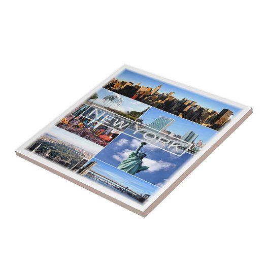 zUS036 NEW YORK,モザイク,アメリカ, タイル (側面)