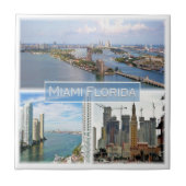 zUS039マイアミ、フロリダ、モザイク、アメリカ、 タイル (正面)