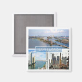 zUS039 MIAMI, FLORIDA，モザイク，アメリカ，冷蔵庫 マグネット (正面/裏面)