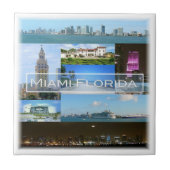 zUS040 MIAMI，フロリダ，モザイク，アメリカ， タイル (正面)