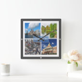 zUS041 BOSTON、マサチューセッツ、アメリカ、 スクエア壁時計 (ホーム)