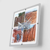 zUS042ブライスキャニオンN.P.ユタ，アメリカ， スクエア壁時計 (傾斜)