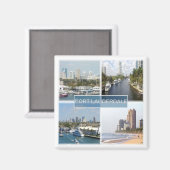zUS044 MIAMI, FORT LAUDERDALE,モザイク,冷蔵庫 マグネット (正面/裏面)