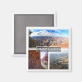zUS046 GRAND CANYON，モザイク，アリゾナ，冷蔵庫 マグネット (正面/裏面)