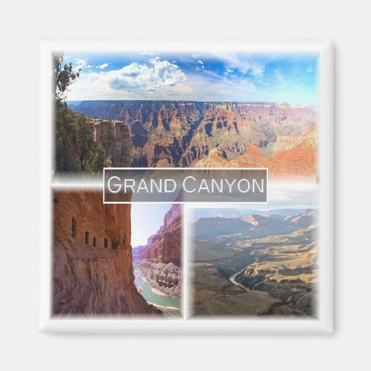 zUS046 GRAND CANYON，モザイク，アリゾナ，冷蔵庫 マグネット (正面)