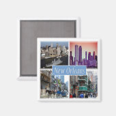 zUS049 NEW ORLEANS LOUISIANA，モザイク，冷蔵庫 マグネット (正面/裏面)