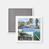 zUS050 FLORIDA鍵,モザイク,アメリカ,冷蔵庫 マグネット (正面/裏面)