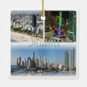zUS053 MIAMI mosaic , Florida,アメリカ, セラミックオーナメント (裏面)