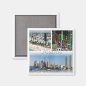 zUS053 MIAMI mosaic , Florida，アメリカ，冷蔵庫 マグネット (正面/裏面)