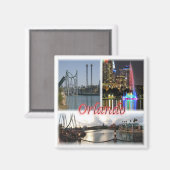 zUS056 ORLANDO Florida, Orlando，アメリカ，冷蔵庫 マグネット (正面/裏面)