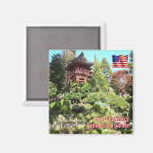 zUS064 SAN FRANCISCO, Japanes Tea Garden,冷蔵庫 マグネット (正面/裏面)