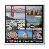zUS067 SAN FRANCISCO I Love, Mosaic, タイル (正面)