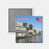 zUS082 SAN FRANCISCO, Alcatraz Island,冷蔵庫 マグネット (正面/裏面)