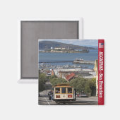 zUS083 SAN FRANCISCO, Alcatraz,ケーブルカー,冷蔵庫 マグネット (正面/裏面)