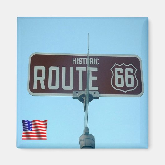 ZUS094 ROUTE 66歴史的ルート66,アメリカ,冷蔵庫 マグネット (正面)