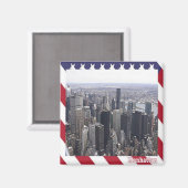 zUS105 マンハッタン, ニューヨーク市, アメリカ, 冷蔵庫 マグネット (正面/裏面)