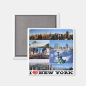 zUS107 NEW YORK CITY I Love，モザイク，冷蔵庫用マグネット マグネット (正面/裏面)