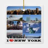 zUS107 NEW YORK CITY I Love, mosaic, セラミックオーナメント (裏面)