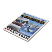 zUS107 NEW YORK CITY I Love, mosaic, Ceramic Tile タイル (側面)