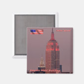 zUS108 EMPIRE STATE建物、ニューヨーク、冷蔵庫 マグネット (正面/裏面)