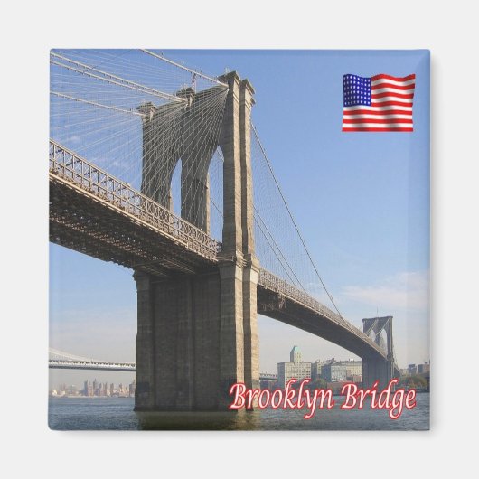 zUS112 BROOKLYN Bridge, New York City,冷蔵庫 マグネット (正面)