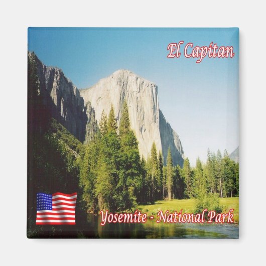 zUS120 YOSEMITE N.P. El Capitan, California,冷蔵庫 マグネット (正面)