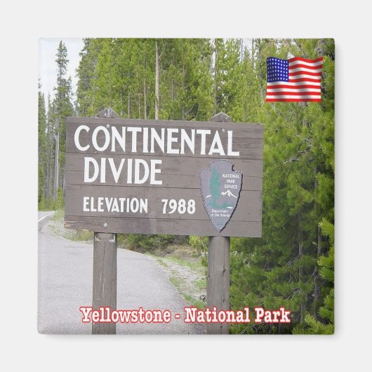 ZUS125イエローストーンN.P.コンチネンタルディバイド、冷蔵庫 マグネット (正面)