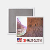 zUS133 GRAND CANYON I Love,アリゾナ州,冷蔵庫 マグネット (正面/裏面)