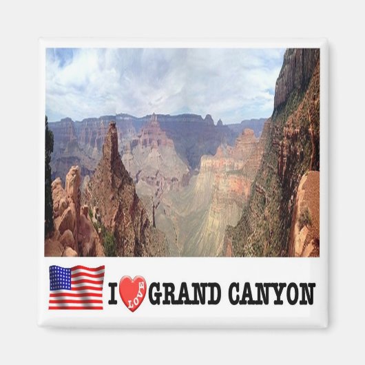 zUS141 GRAND CANYON I Love，アリゾナ，冷蔵庫 マグネット (正面)