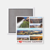 zUS147 GRAND CANYON I Love，モザイク，アリゾナ，冷蔵庫 マグネット (正面/裏面)