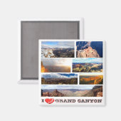 zUS150 GRAND CANYON I Love,モザイク,冷蔵庫 マグネット (正面/裏面)