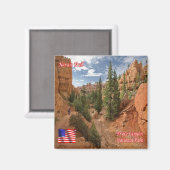 zUS153 GRAND CANYON, Navaio Trail, Utah,冷蔵庫 マグネット (正面/裏面)