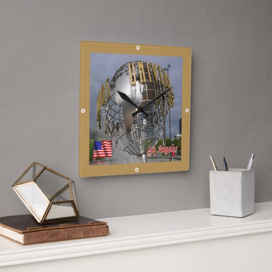 zUS165 UNIVERSAL STUDIO、ロサンゼルス、 スクエア壁時計 (オフィス)