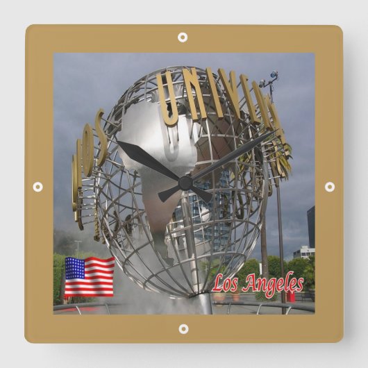 zUS165 UNIVERSAL STUDIO、ロサンゼルス、 スクエア壁時計 (正面)