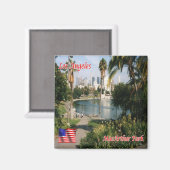 zUS168ロサンゼルス、Mac・アーサー・パーク、冷蔵庫 マグネット (正面/裏面)